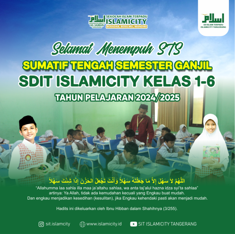 SELAMAT MENEMPUH UJIAN STS KELAS 1-6 | SDIT ISLAMICITY